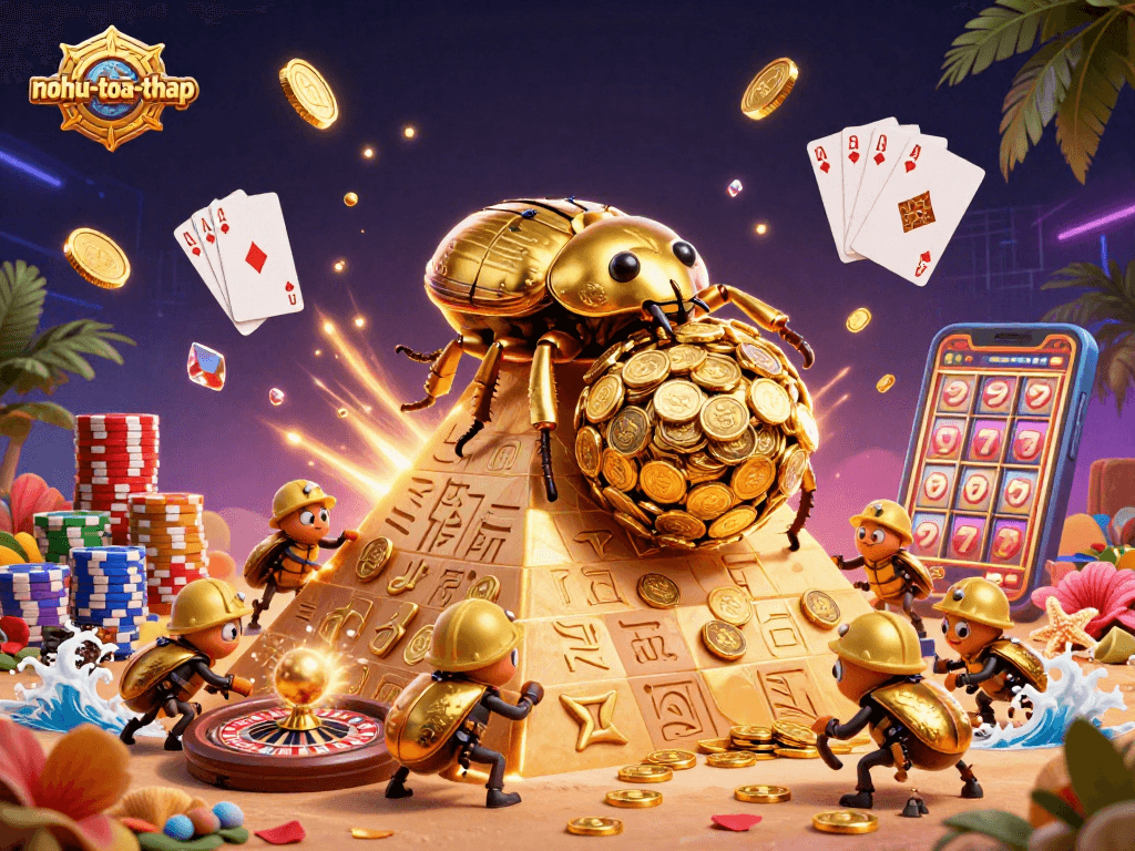 Roll in golden coins and unlock treasures with nohu-toa-thap's thrilling gaming experience.
