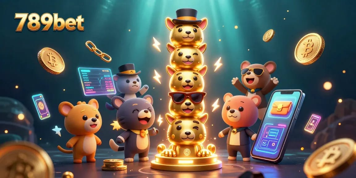 Experience the excitement of 789bet with vibrant 3D casino elements, showcasing unique games and rewards.