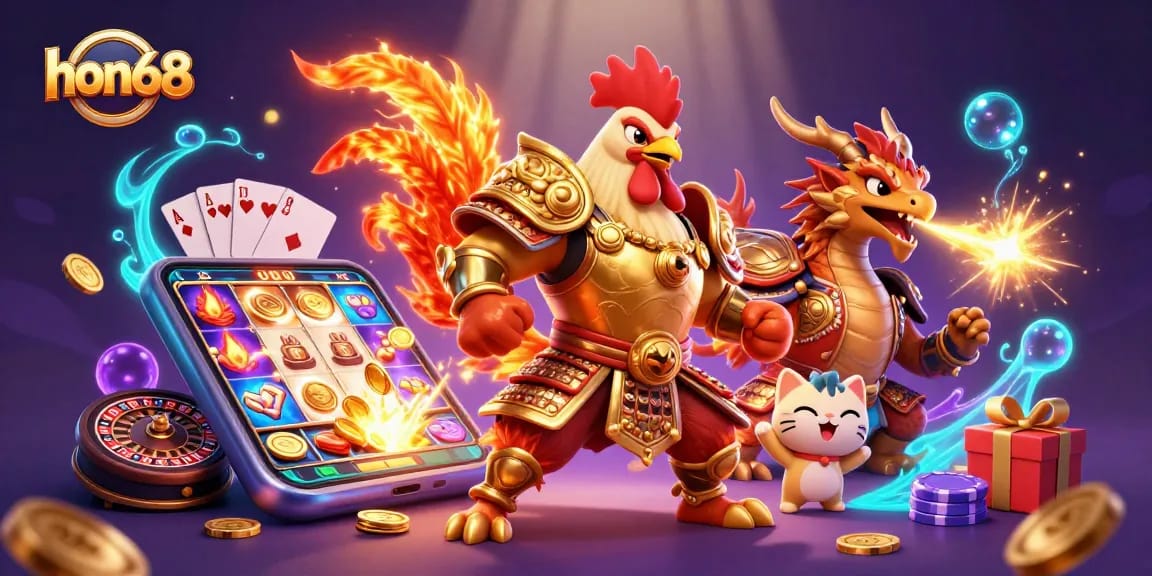 Experience the thrill of hon68 with dynamic casino action, featuring unique characters and exciting game elements.