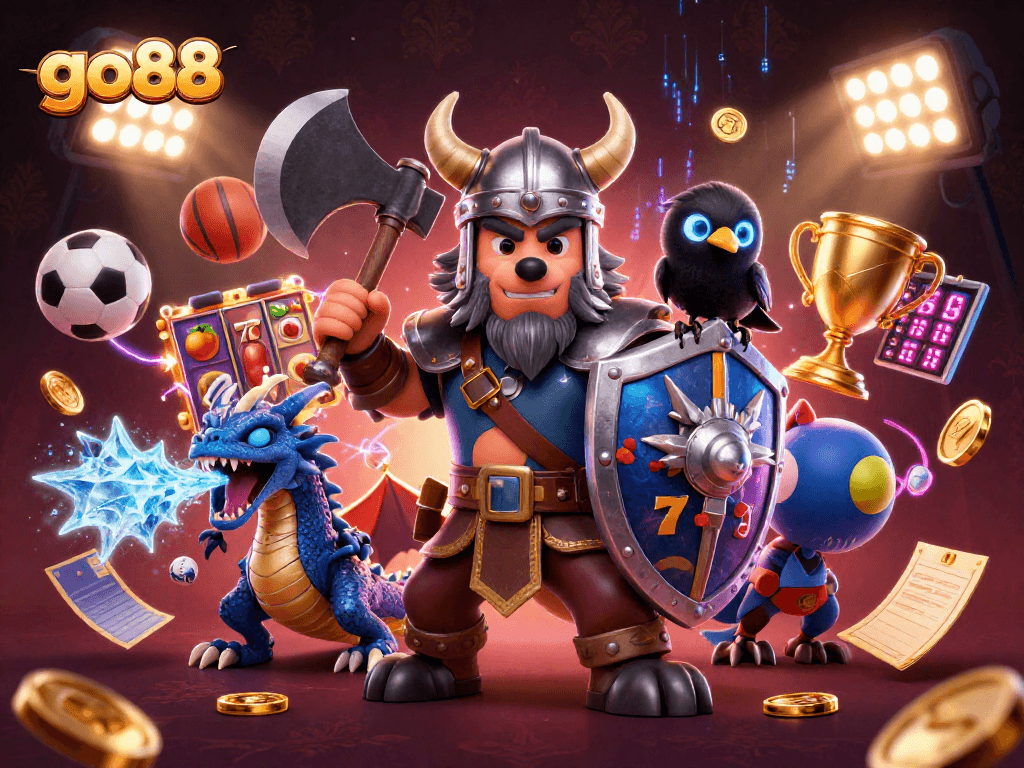 go88 mang đến trải nghiệm chơi game chân thực với chiến binh sói và rồng màu sắc, hình ảnh đầy ấn tượng.