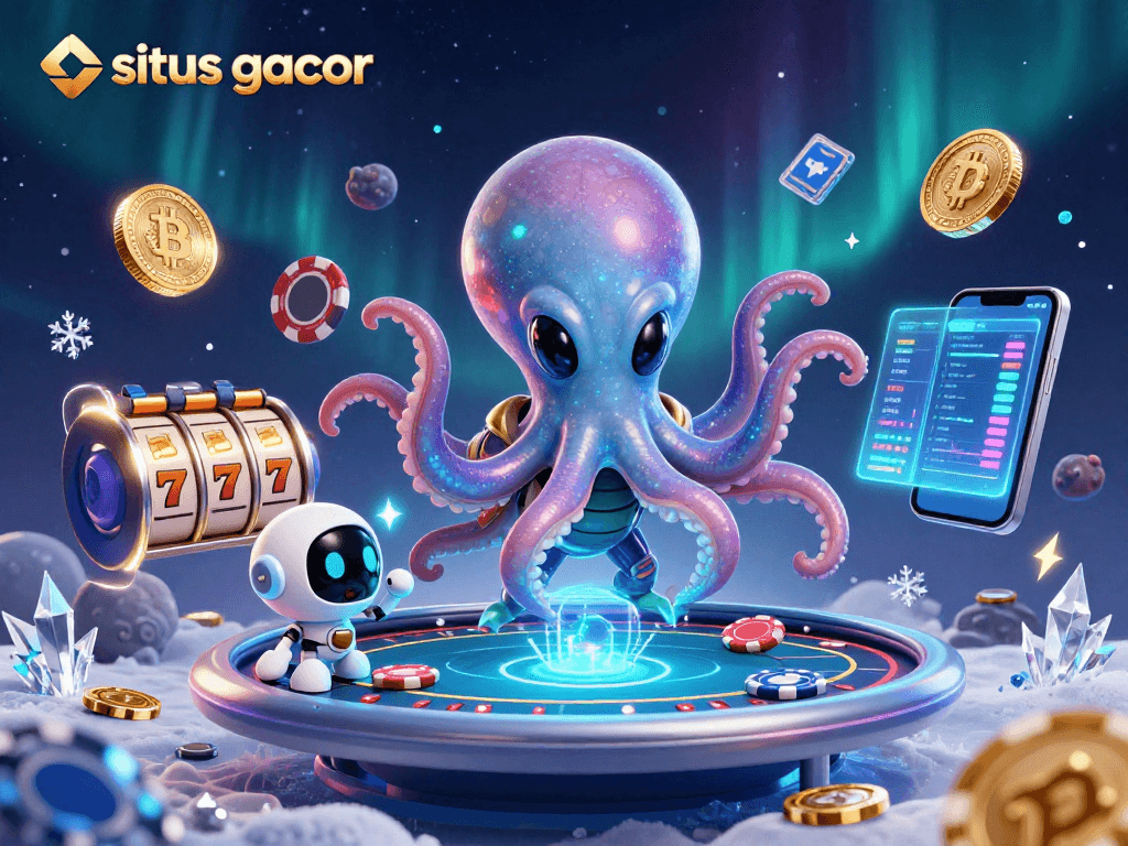 Rasakan keseruan situs gacor dengan alien octopus bermain poker di luar angkasa.