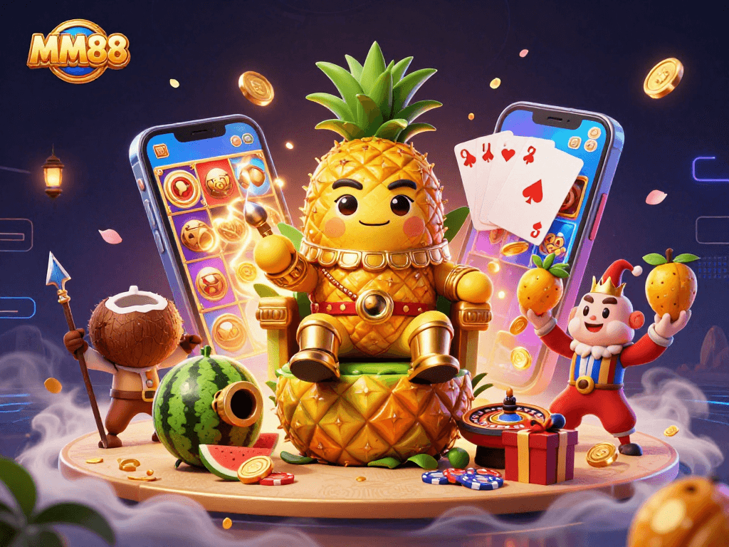 Engage in thrilling gaming at MM88 with vibrant characters, games, and casino flair.