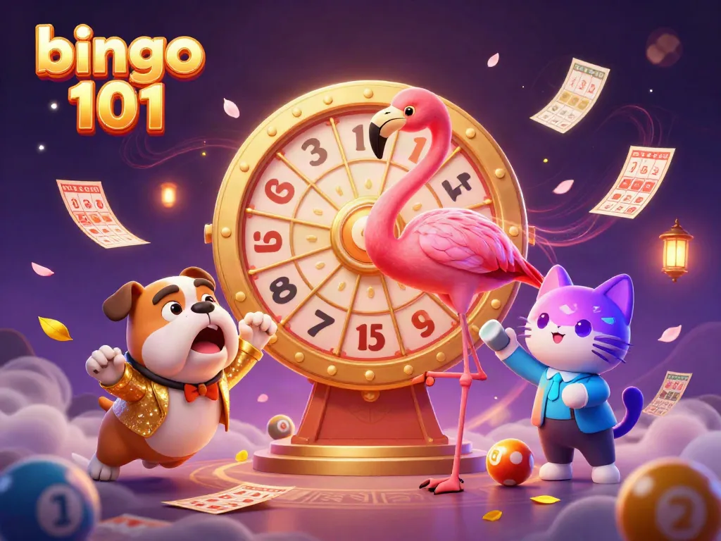 Permainan bingo 101 dengan kartu dan bola bernomor, terlihat seru serta penuh hadiah.