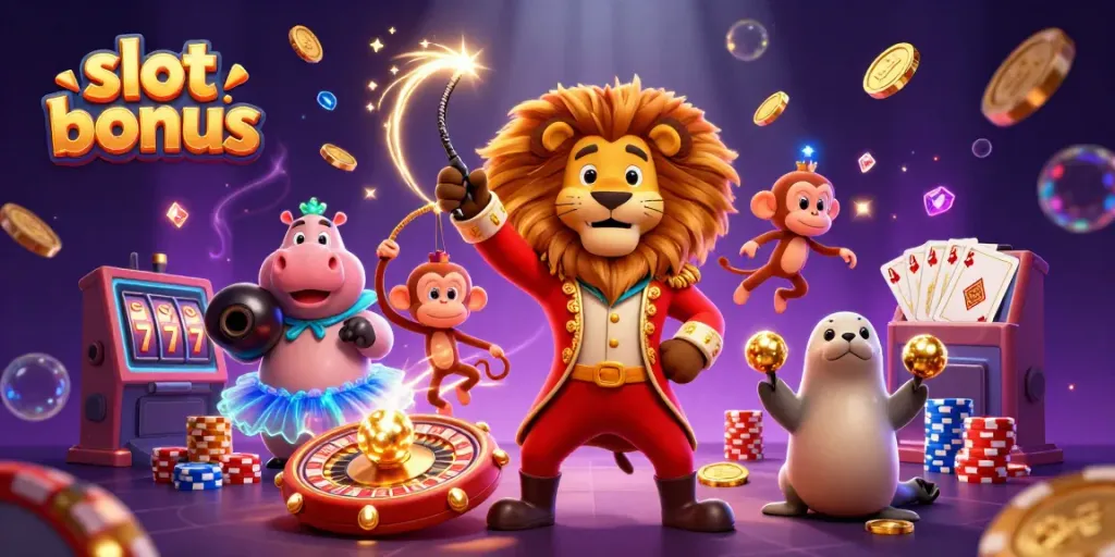 Engage in thrilling slot bonus action with vivid characters and dynamic casino elements.