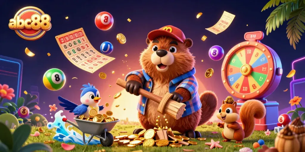 Experience winning moments with abc88 as cartoon characters celebrate casino gaming victories!