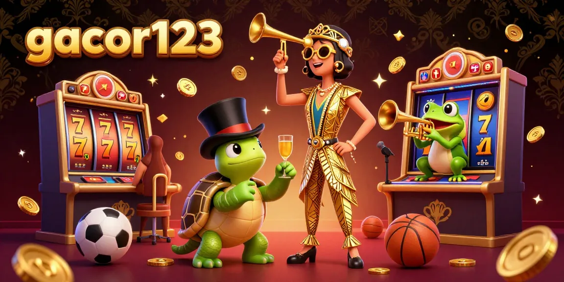 Engage with gacor123 at a vibrant casino filled with exciting slots and lively characters.