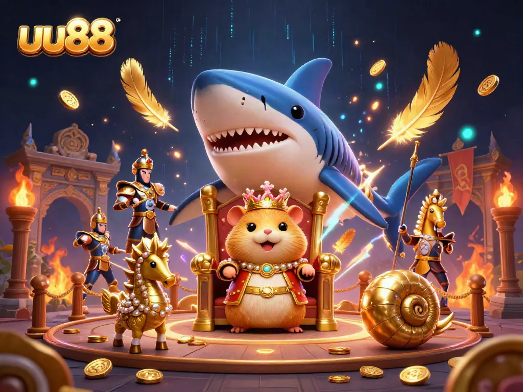 Experience thrilling gambling action at uu88 with an ultra-detailed 3D casino illustration.