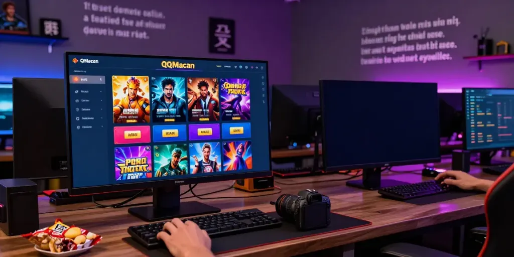 Experience dynamic gaming with QQMacan, showcasing vibrant graphics and real-time analytics in an engaging online gaming environment.