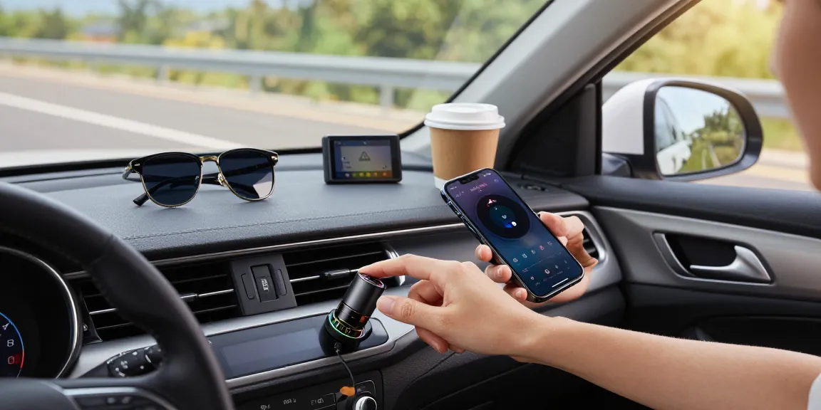 Penggunaan air88 adapter Bluetooth di mobil, menciptakan suasana modern dan enerjik.