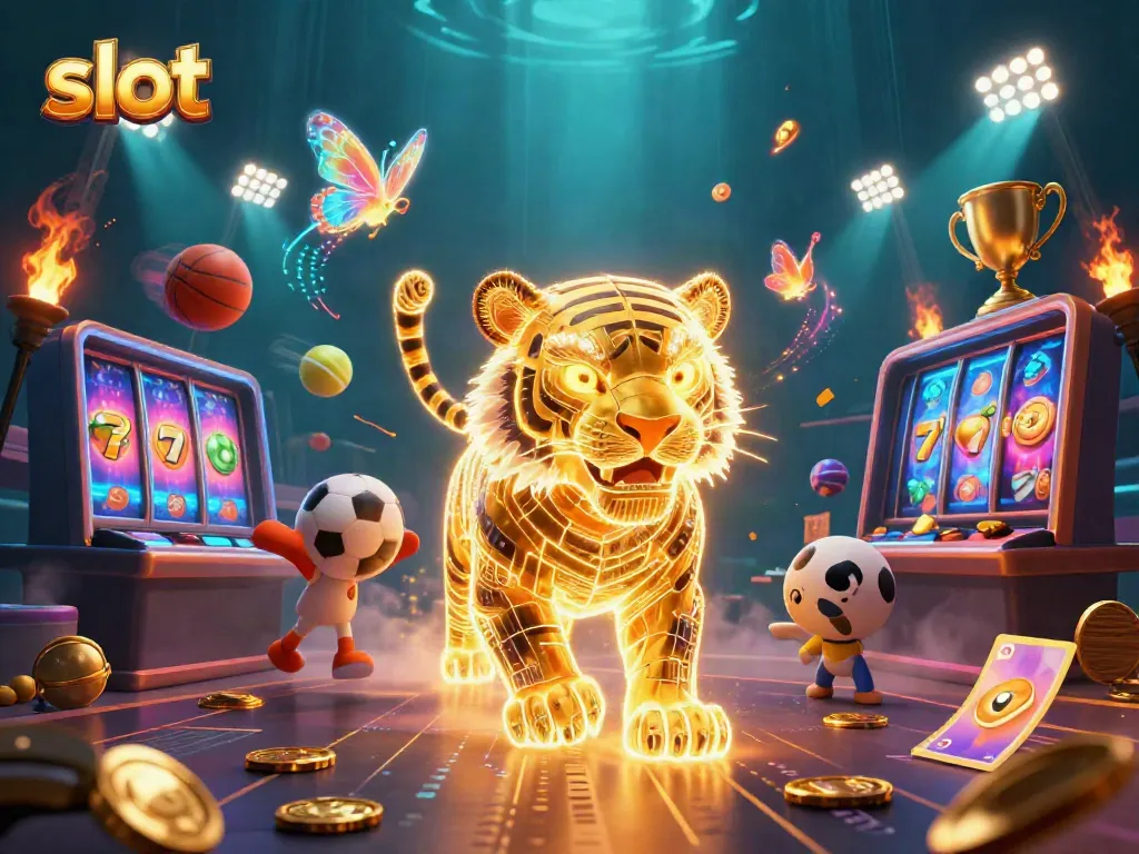 Engage with exciting slot gameplay surrounded by vibrant casino elements.