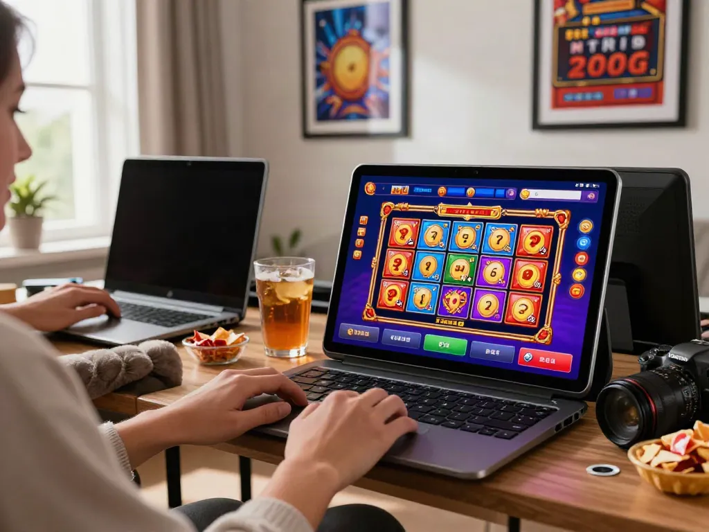 Engaging slot thailand experience showcased on a tablet in a cozy gaming setup.