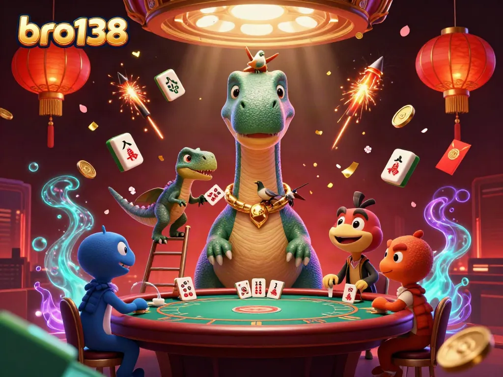 Experience thrilling gaming action with bro138 in a vibrant 3D casino world.