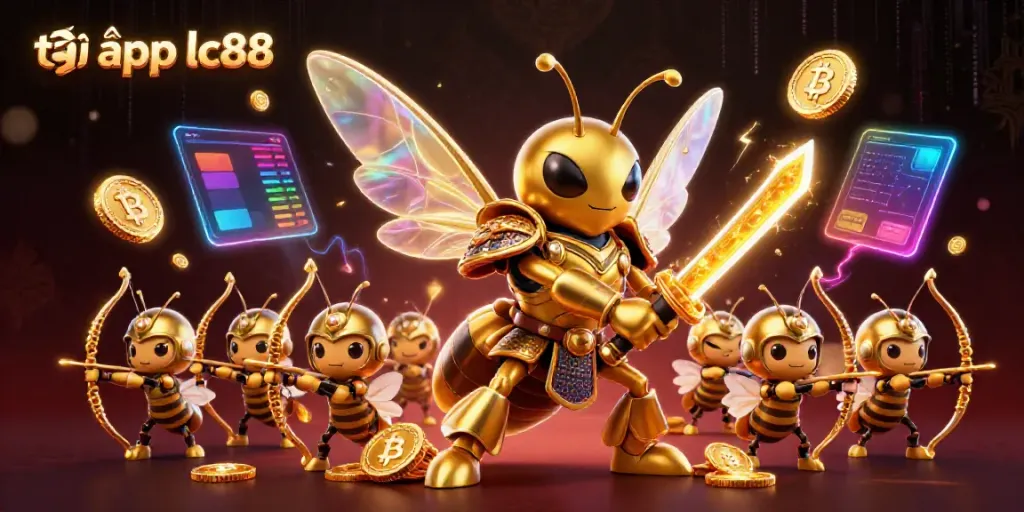 Experience the thrill of tải app lc88 with vibrant 3D casino characters and crypto elements.