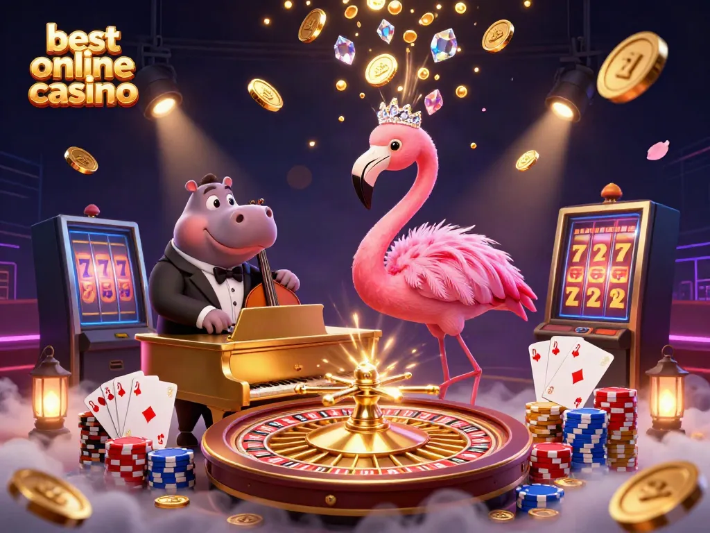 Experience the vibrant energy of the best online casino with lively characters, coins, and games.