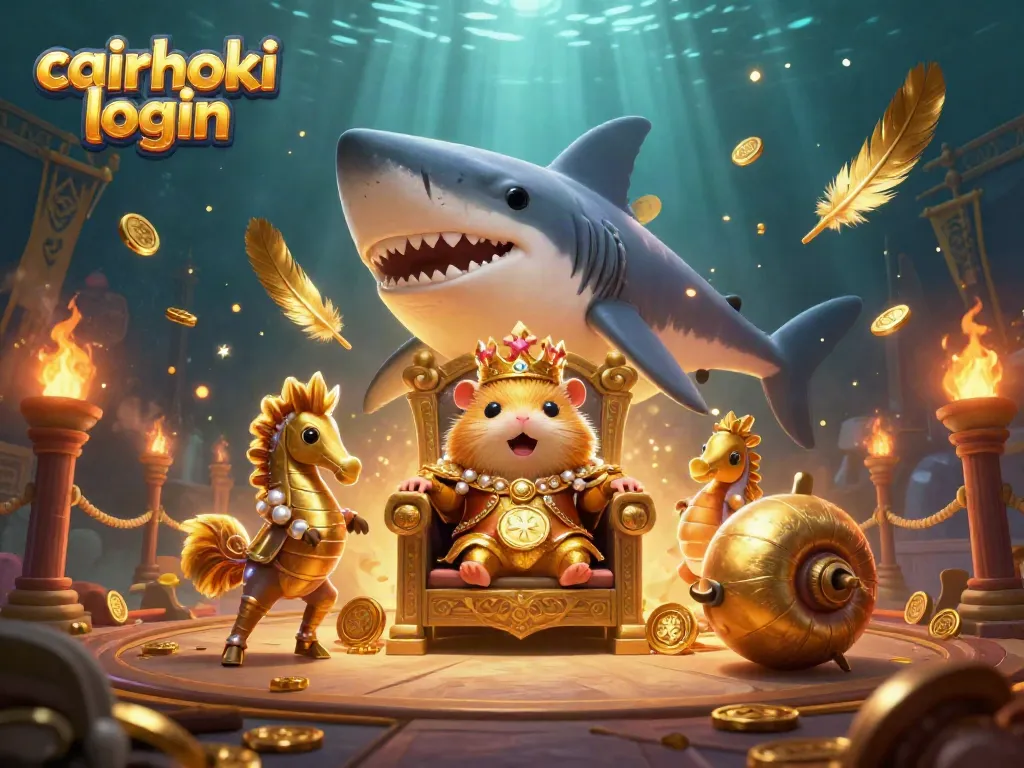 Mendaftar dan masuk ke cairhoki login dengan karakter kasino mengesankan di latar belakang laut.