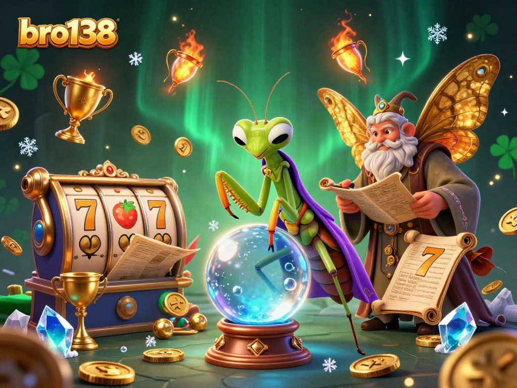 Engage with bro138's vibrant casino experience featuring a mystical fortune teller and jackpot elements.