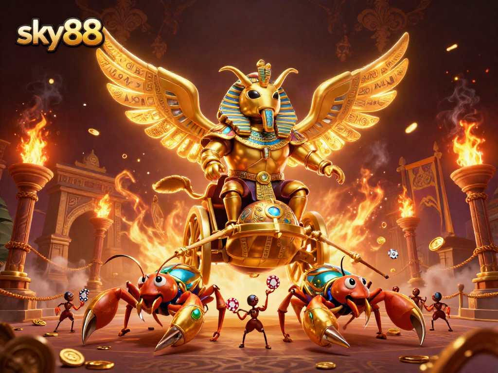 Experience the thrill of gaming with sky88's vibrant casino adventure, featuring dynamic characters and rich elements.