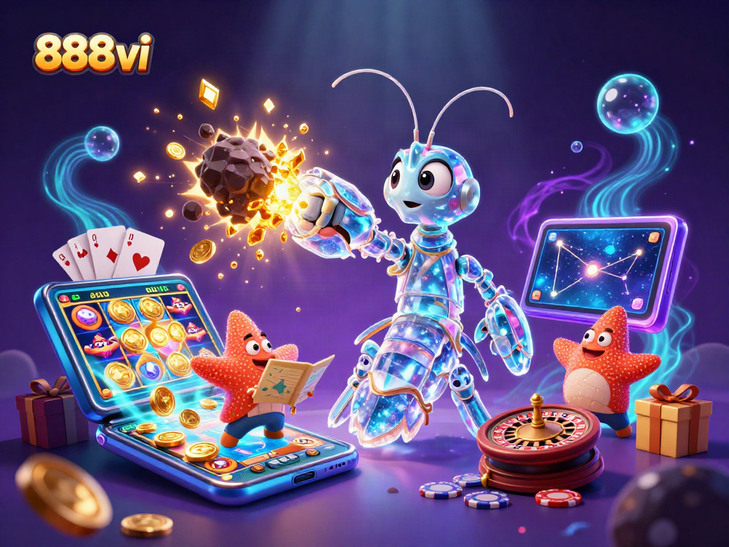 Experience thrilling gameplay with 888vi's vibrant galaxy-themed casino adventure.