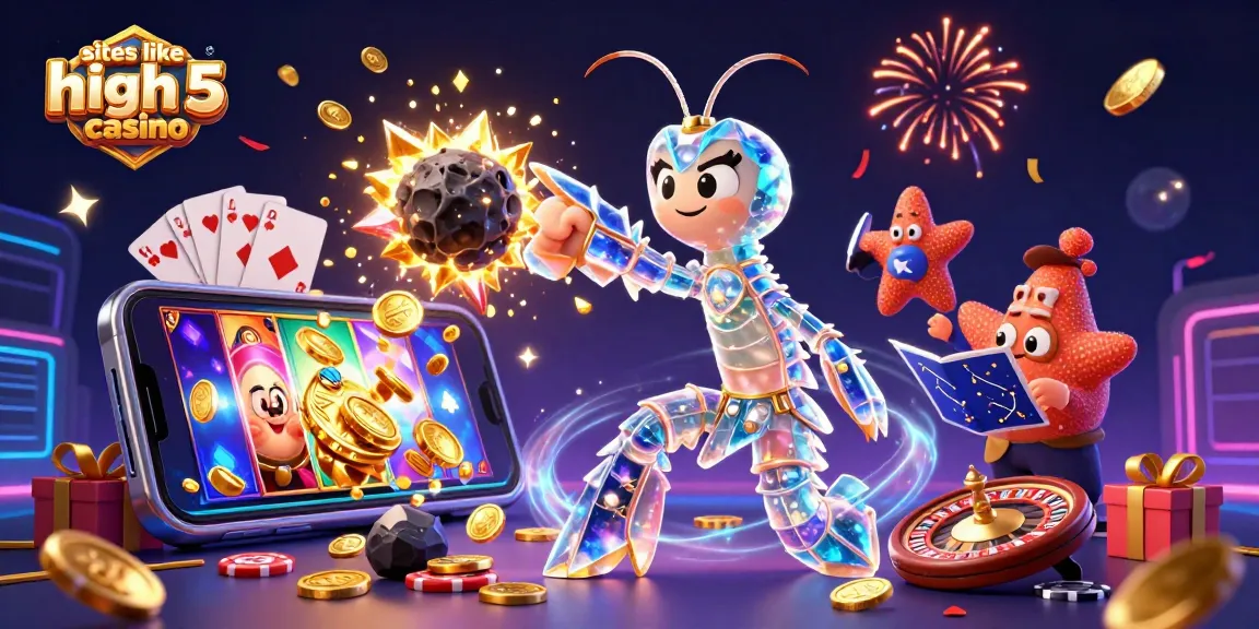 Experience thrilling gameplay with sites like High 5 Casino, showcasing an explosive cosmic scene of fun and fortune.
