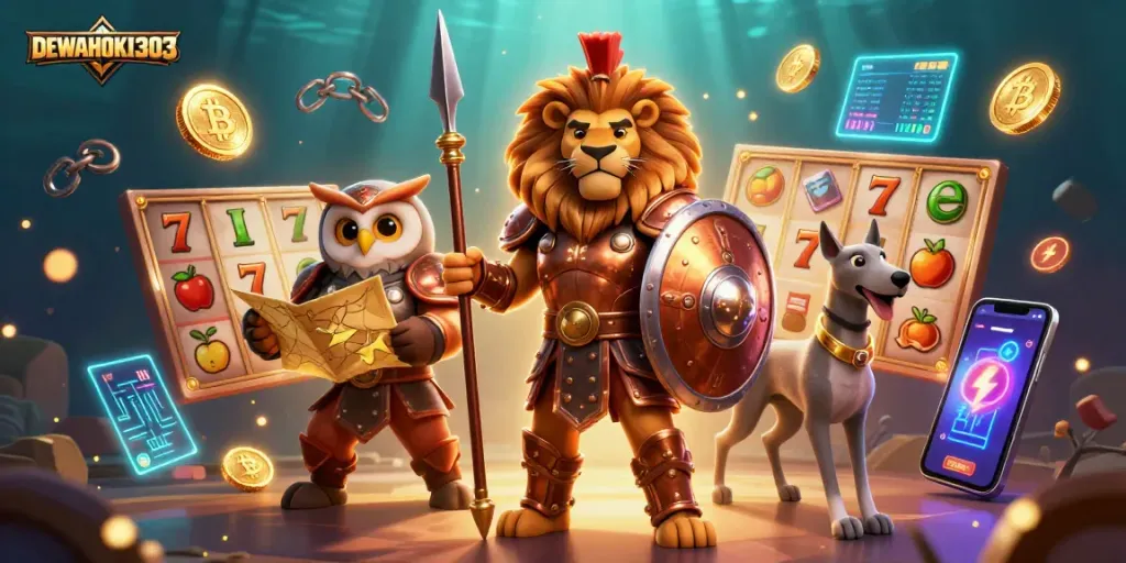 Permainan slot menarik di DEWAHOKI303 dengan simbol keberuntungan dan strategi menguntungkan.