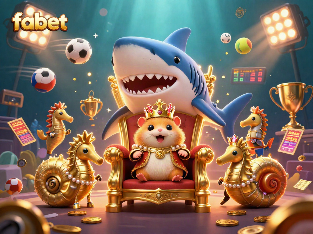 Experience the excitement of fabet with thrilling sports betting action in a vibrant casino scene.