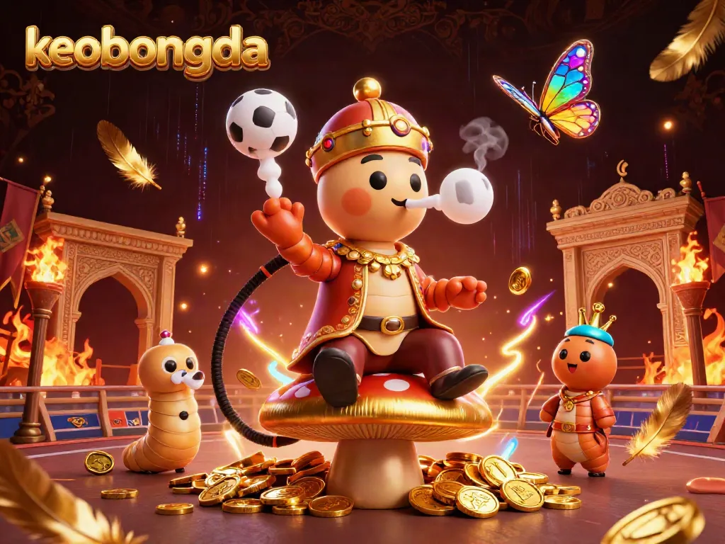 Experience thrilling keobongda action with a vibrant caterpillar hookah-master in a dynamic sports setting.