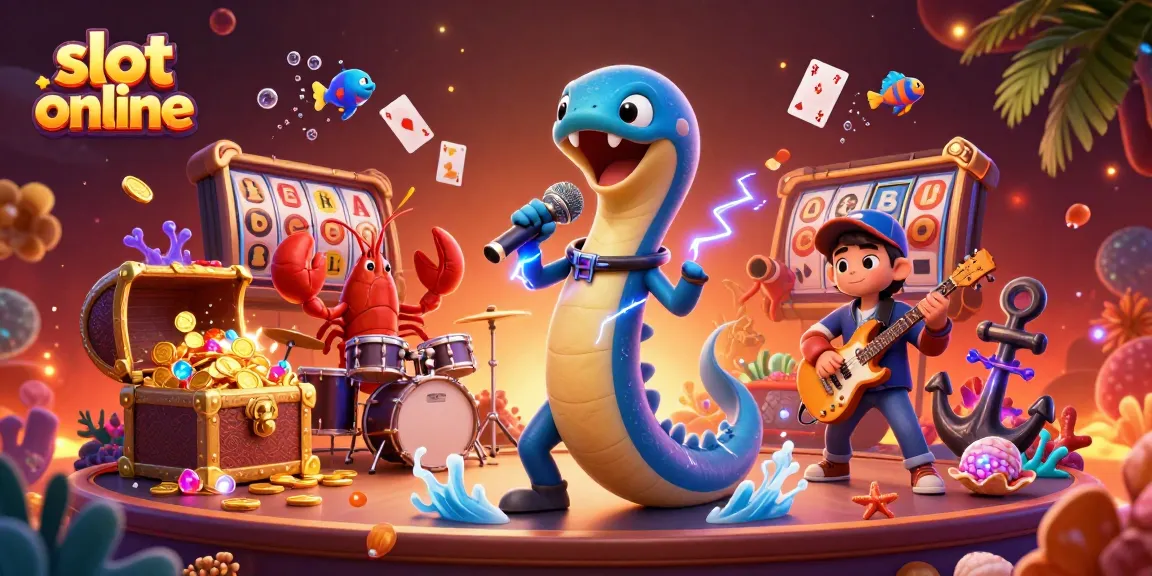 Slot online dengan personifikasi ikan belut yang berdansa dan musik di bawah laut
