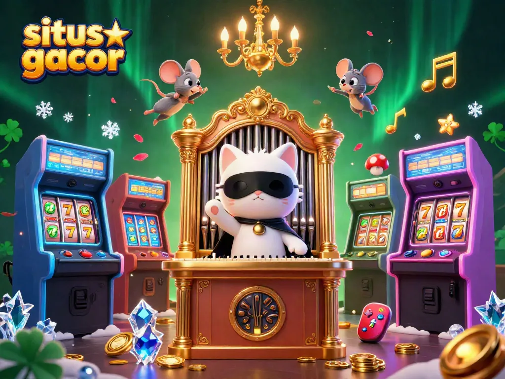 Experience the excitement of situs slot gacor with a dynamic casino scene featuring vibrant characters and game elements.
